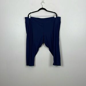 Modli Racerback Swim Bra Capri Swim Legging Womens 3X Beach Athleisure Blue Set